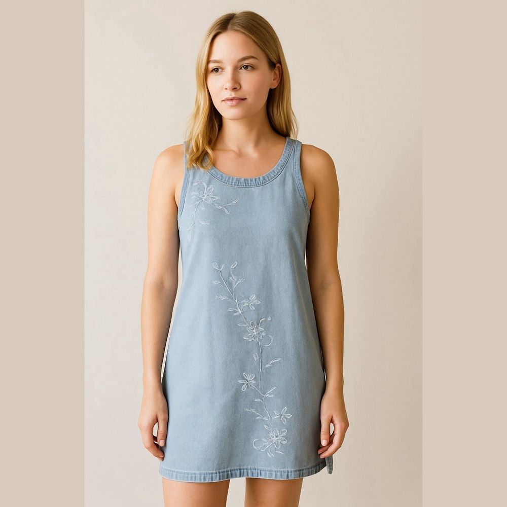Expressions SO Denim Dress Women's Blue Size M